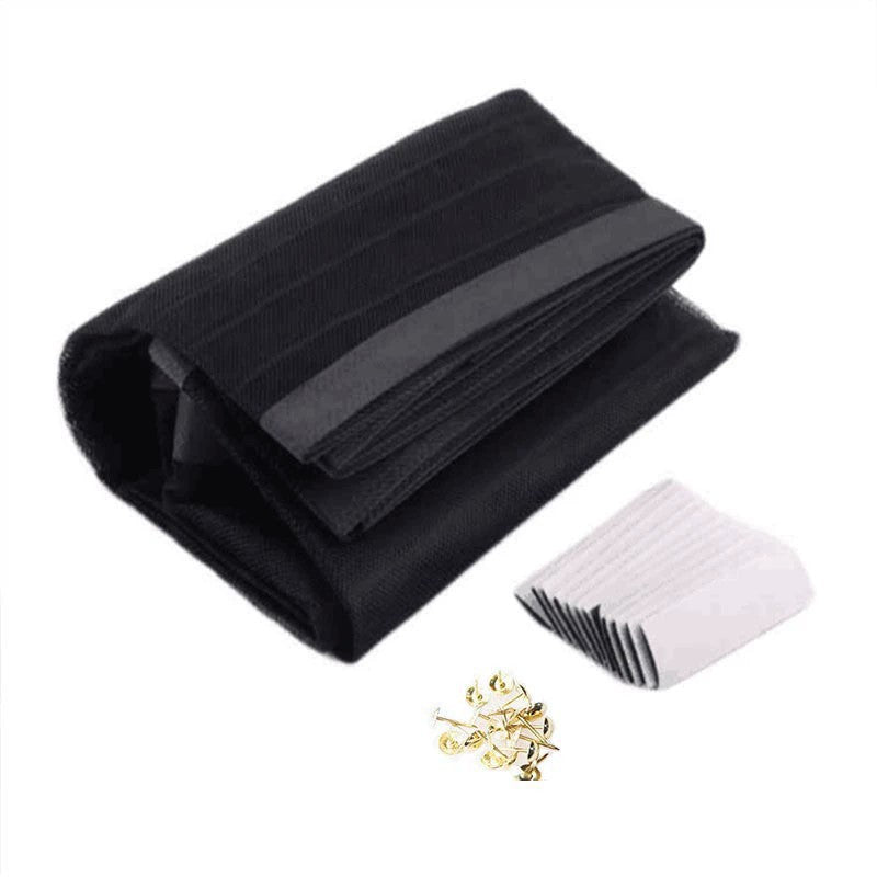 Magnetic Snap Anti-mosquito Polyester Edging Automatic Closure Magnetic Mesh Window Door Curtain