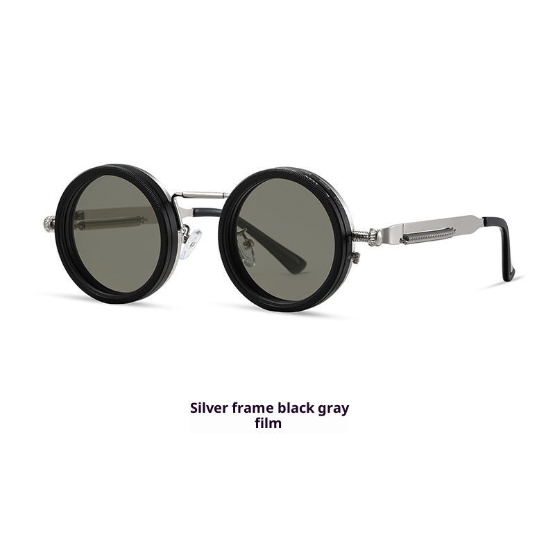 Rotatable Filter Adjustable Dimming Steampunk Sunglasses UV Protection