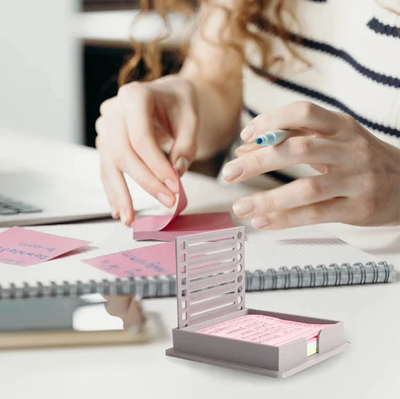 Sticky Notes Template Storage Plastic Box