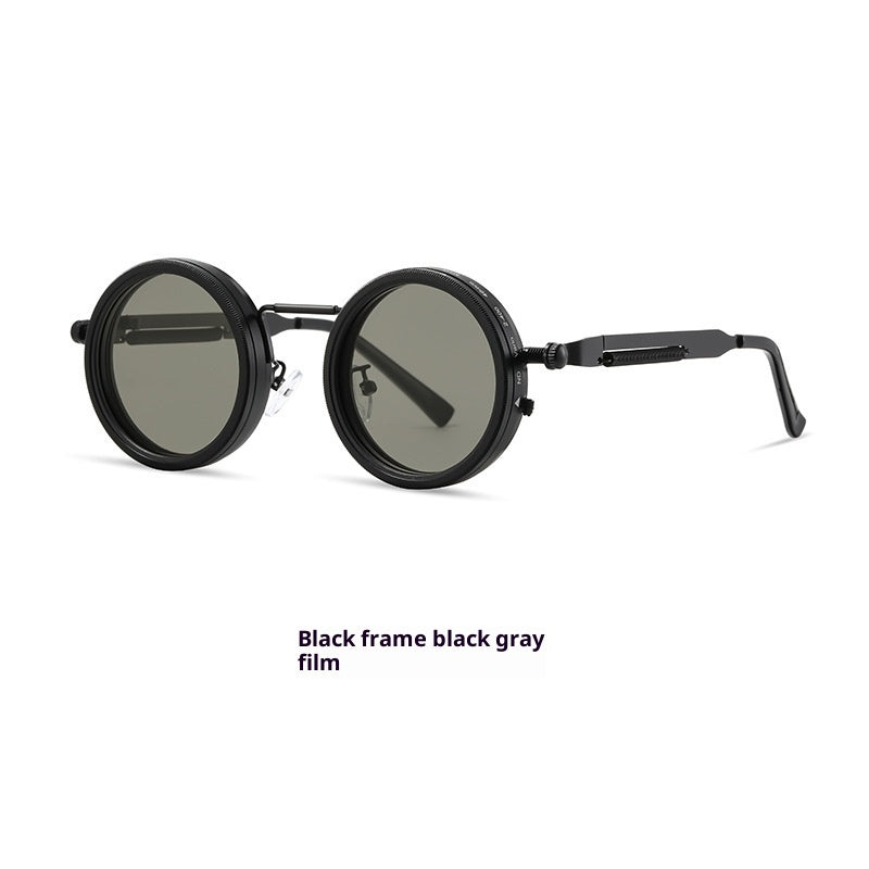 Rotatable Filter Adjustable Dimming Steampunk Sunglasses UV Protection